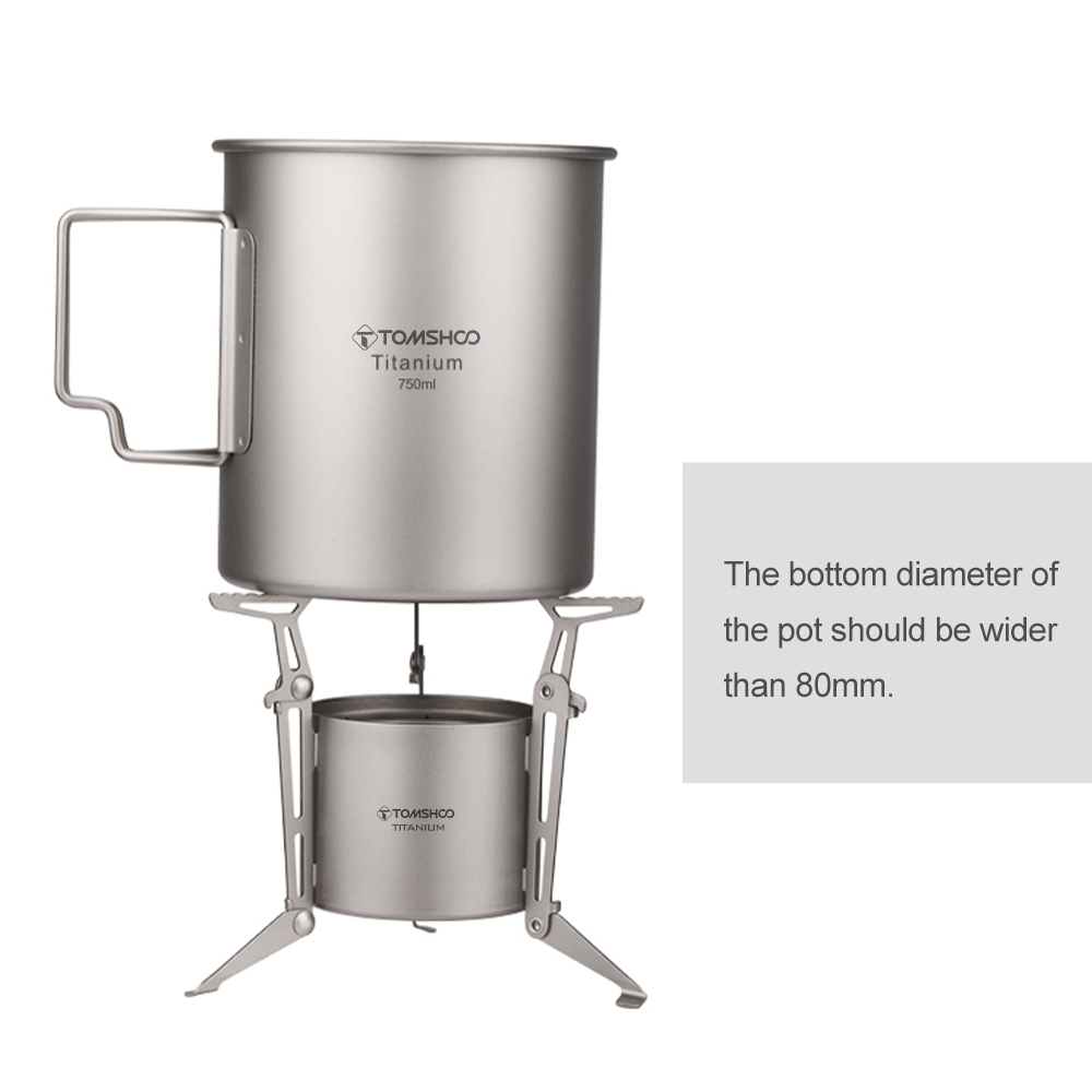 Réchaud à alcool TOMSHOO Ti av - Camping Cooking Pot With Lid avis et prix