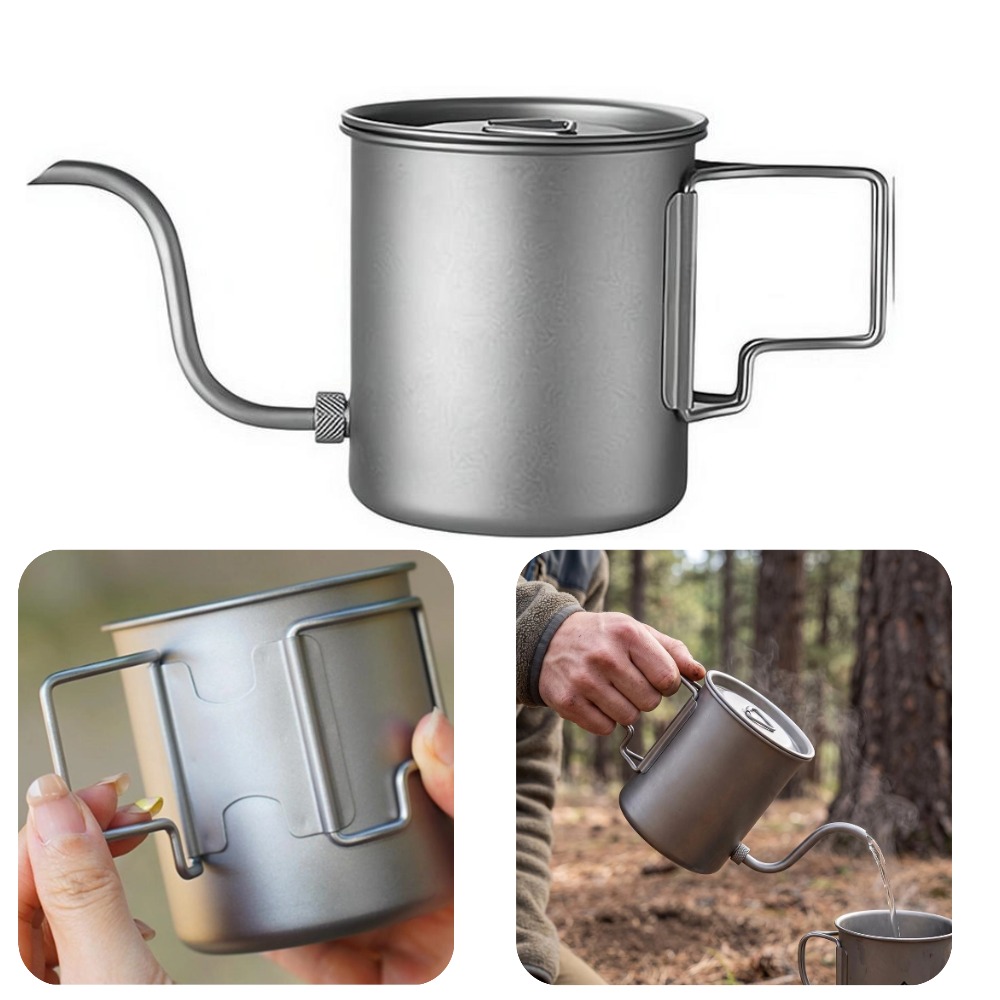 Bouilloire à café en titane pu - Camping Cooking Set Lightweight avis et prix