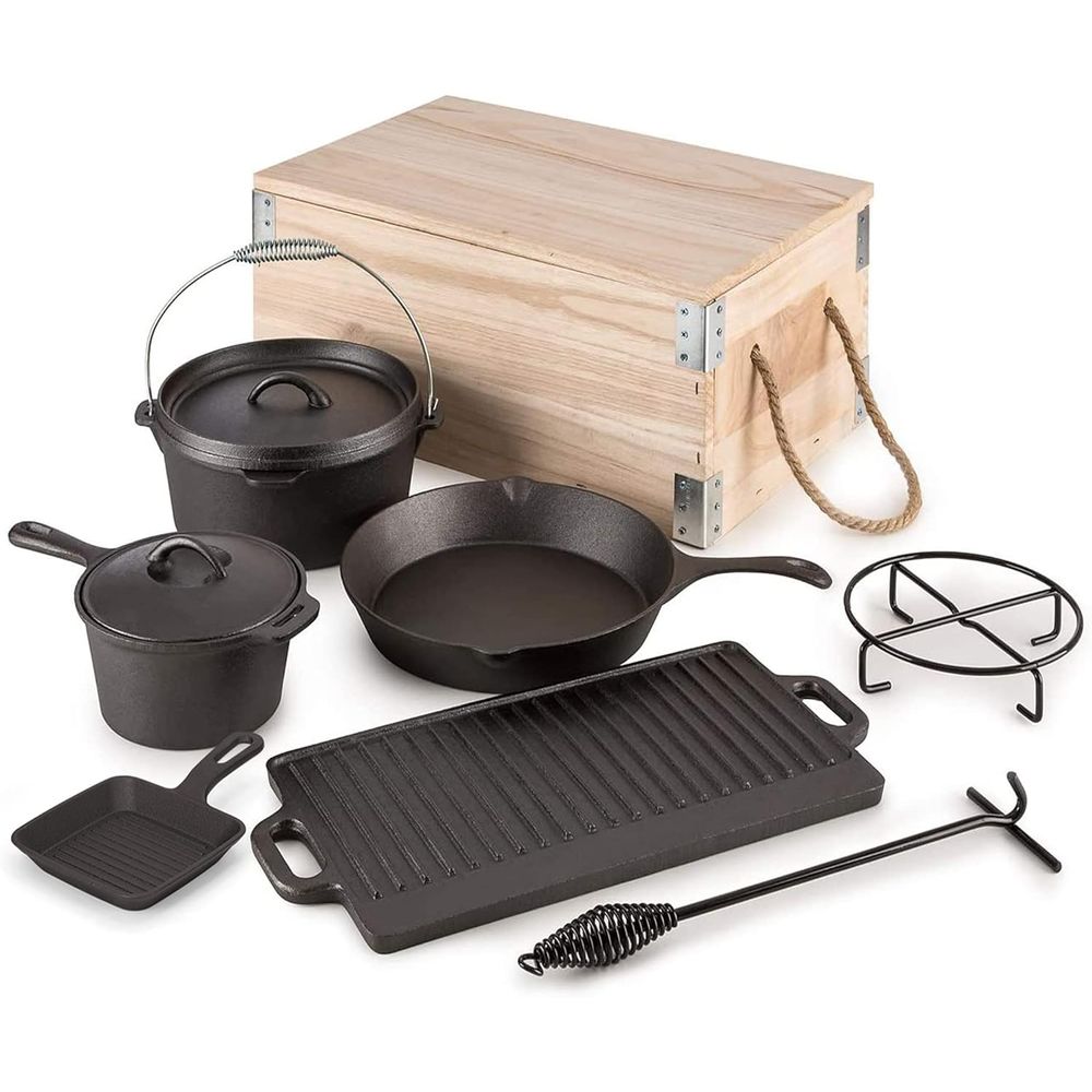 Ensemble de cuisson 8 pièces e - Skillet Cast Iron Camp avis et prix