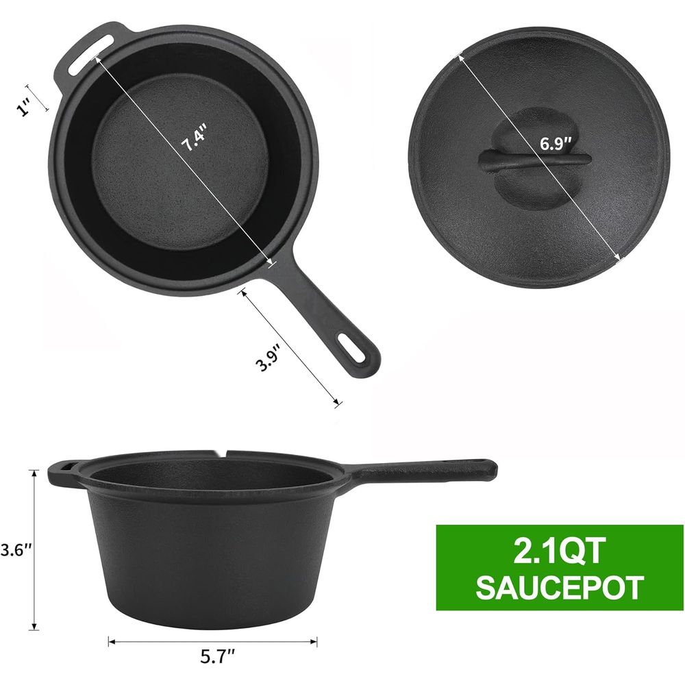Ensemble de cuisson 8 pièces e - Skillet Cast Iron Camp avis et prix